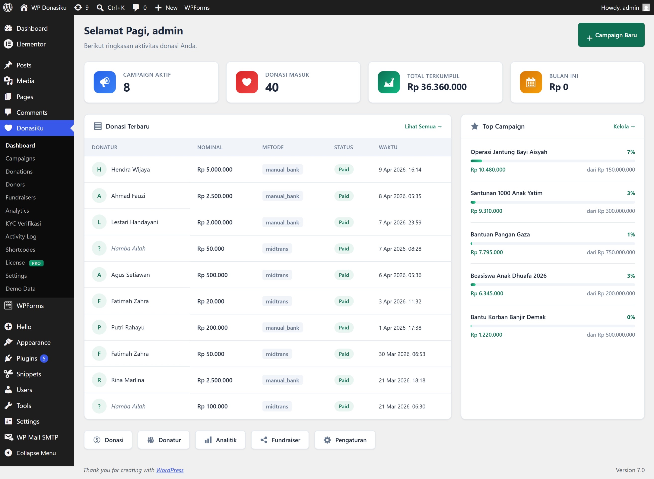 Donasiku - Wordpress Plugin